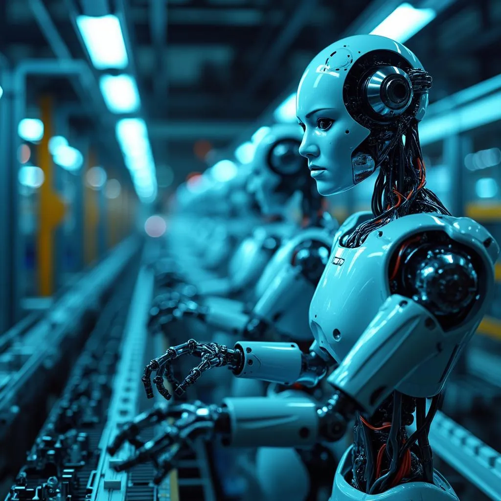 Automatización con IA en fábrica